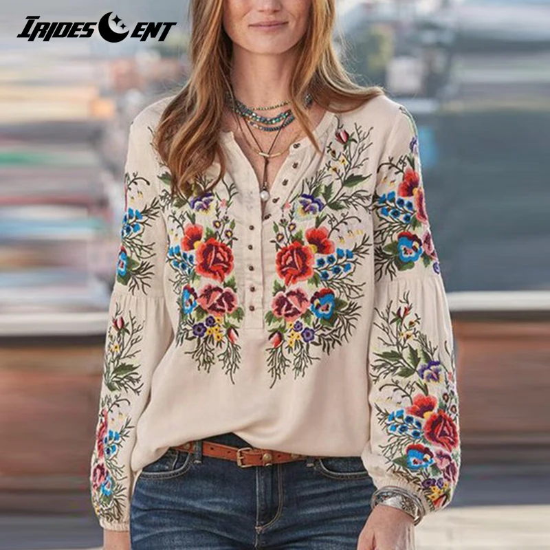 Новая Осенняя рубашка с длинным рукавом сексуальная блуза v образным вырезом и