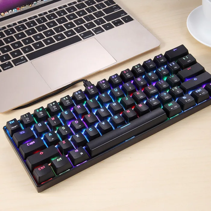 RGB подсветка механическая клавиатура CK61 с переключателем коробки игровая клавиатура быстрая скорость отклика DU55