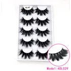 Ресницы Накладные норковые 3D толстые для наращивания, ресницы перекрестные для макияжа, Естественный объем, 5 пар, 2021