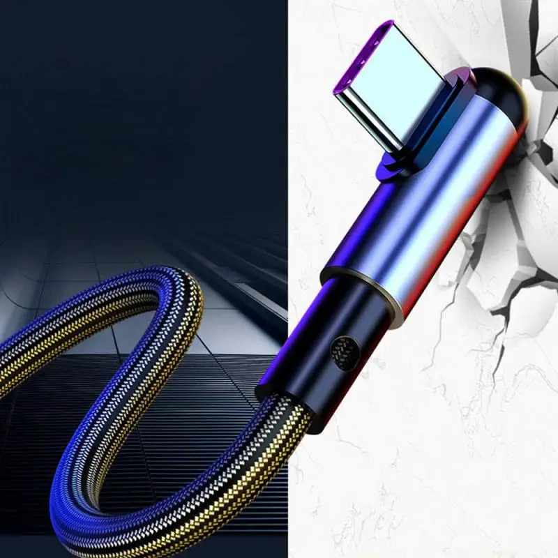 1 2 м USB Type C 90 градусов кабель Usb Type-C c функцией быстрой зарядки Type-c зарядного