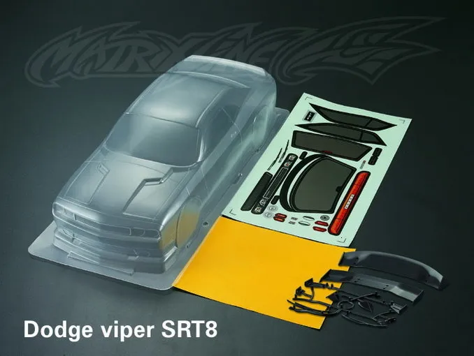 1 Набор viper SRT8 1/10 1:10 RC PC корпус 190 ширина прозрачный чистый не окрашенный Дрифт корпус RC hsp hpi trax Tamiya