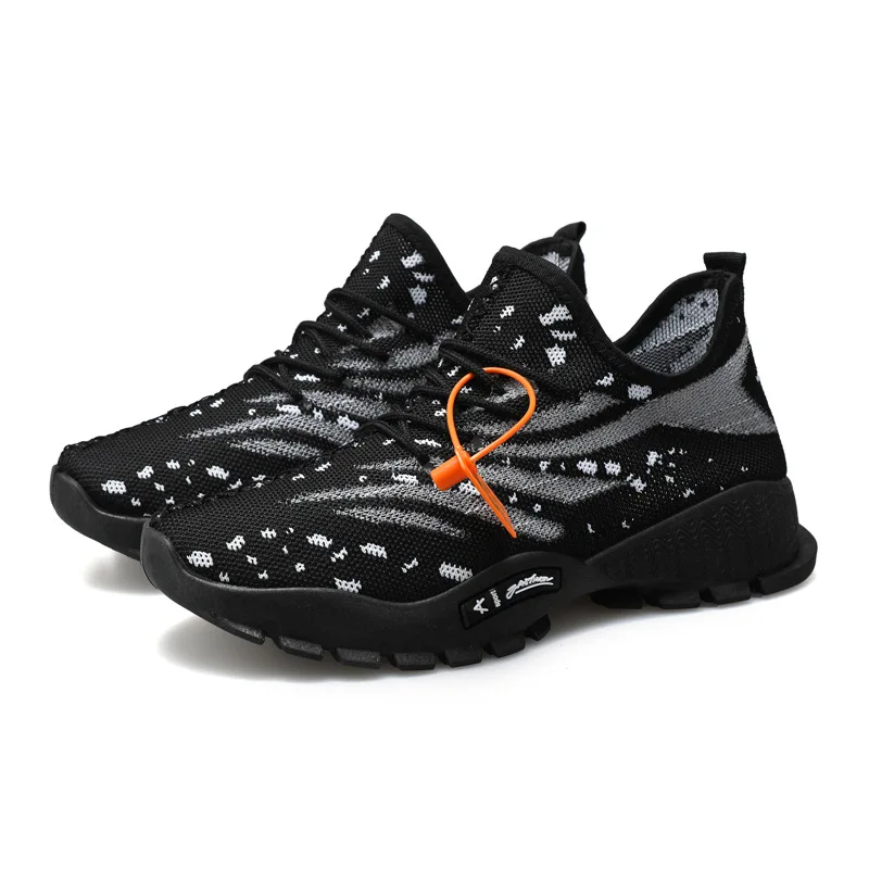 Autumn New Men's Sports Shoes Running Shoes Student Lace-up Trendy Shoes Flying Woven Breathable Casual Shoes Men Sneakers Men