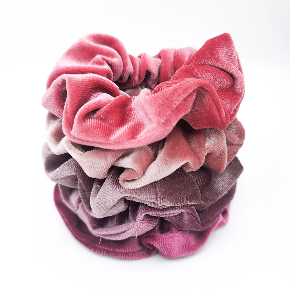 hair clip ins 5PCS/Set Velvet Scrunchies Elastic Rubber Hair Bands Women Girls Soft Solid Headbands Ponytail Holder Hair Rope Tie Accessories hair ties for women