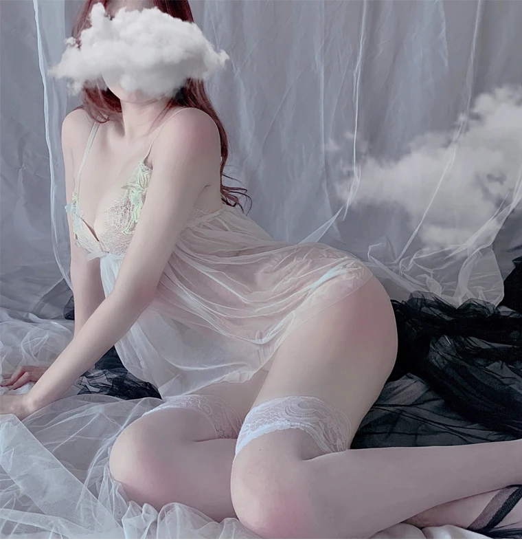 Ночное платье для сна ночная рубашка женщин нижнее белье на бретельках кружевная