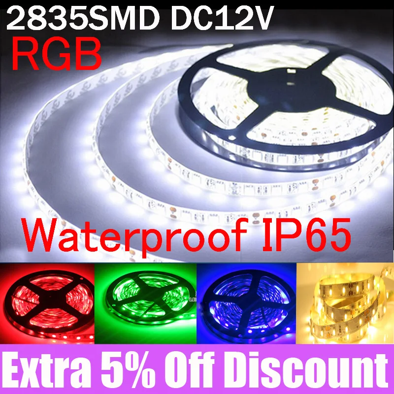 Светодиодные полосы 2835 SMD DC 12V 300Led/5 M 4/3/2/1 м водонепроницаемый гибкие светодиодные ленты лампы Тира светодиодная ФИТА светодиодный 5050 rgb ambilight линию usb в полоску