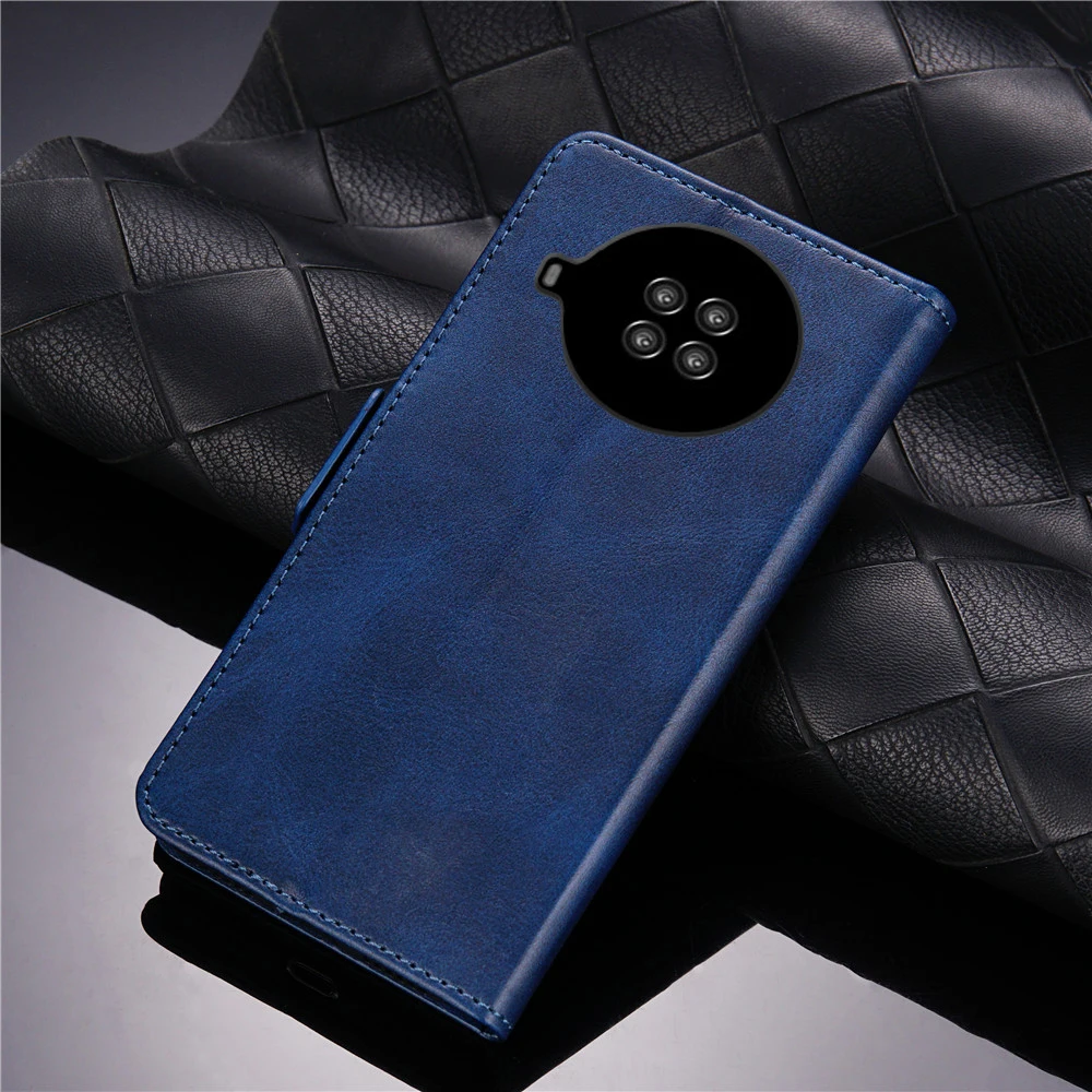 Чехол-подставка для телефона в деловом стиле Cubot Note 20 Pro кожаный и силиконовый