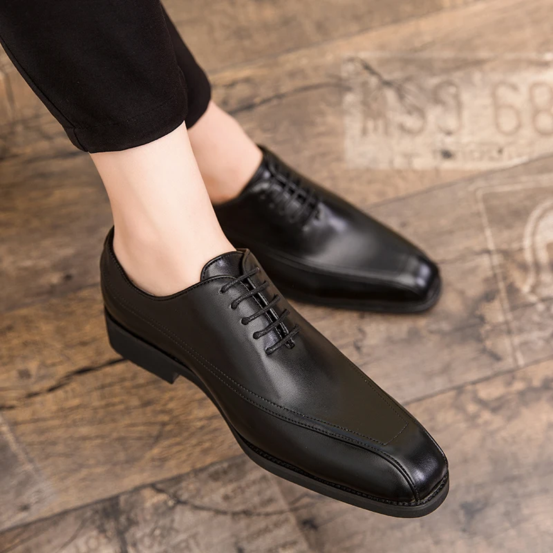 Fashion business Patent Leather 2020 Oxford Shoes For Men wedding Pointed Toe British Comfortable Business Big Size 38-48 | Обувь