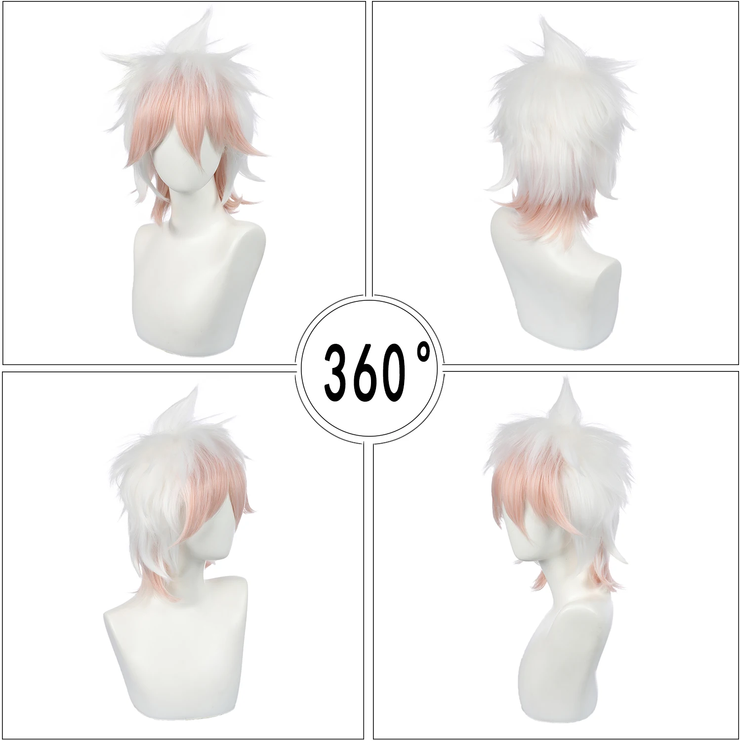 Парик для мужчин и женщин Danganronpa Monokuma/ Naegi Makoto /Nanami Косплей ChiaKi парик Dangan Ronpa