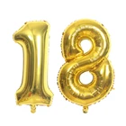 Большой воздушный шар из серебристой и золотой фольги, 16, 32, 40 дюймов, 16, 18, 21, 30, 40, 50, украшение на день рождения, украшение для годовщины, вечеринки