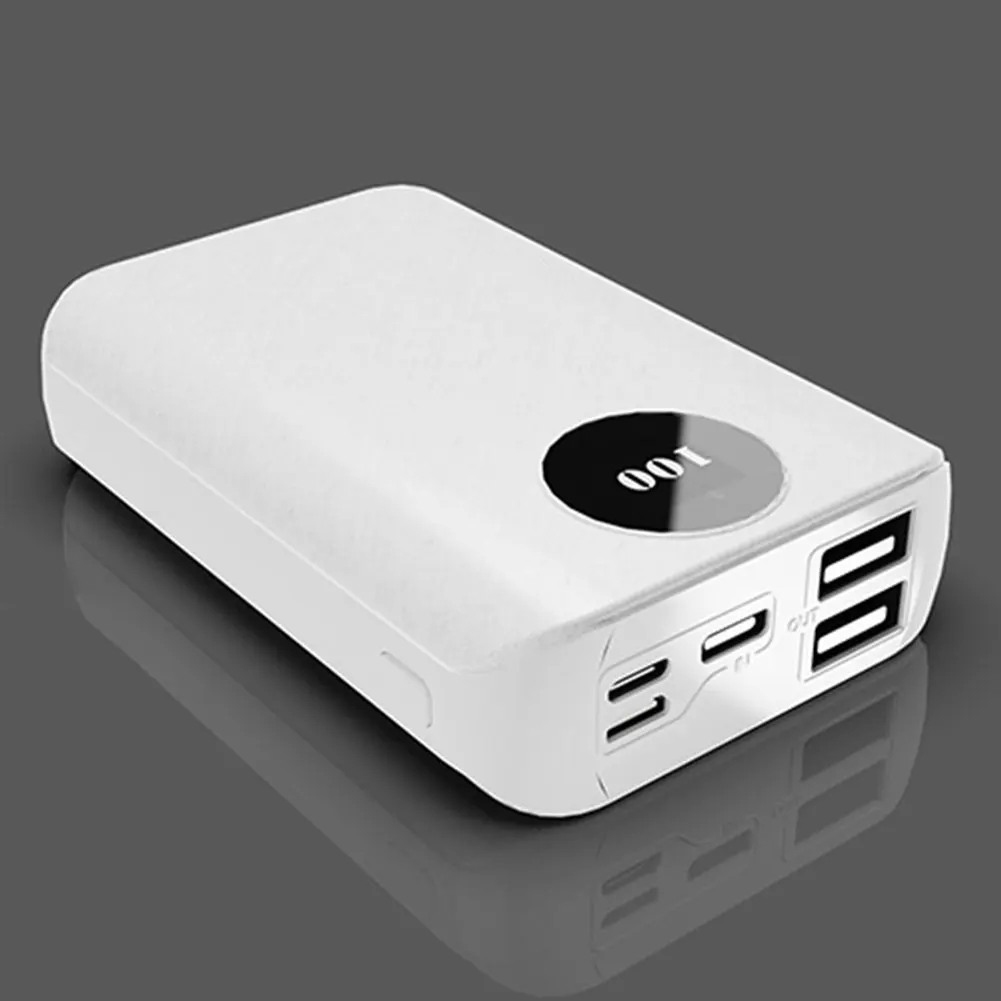 3 батареи Портативный практичный двойной USB Led Зарядное устройство коробка