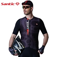 santic men cycling short jersey pro fit santic n feel antislip sleeve cuff road bike mtb short sleeve riding shirt m7c02111