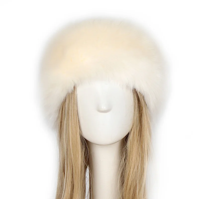 

Winter Thick Fluffy Headband For Women Men Fur Hairband Russian Furry Earmuffs Elastic Turban Wide Headwear Ski Hats Accessories