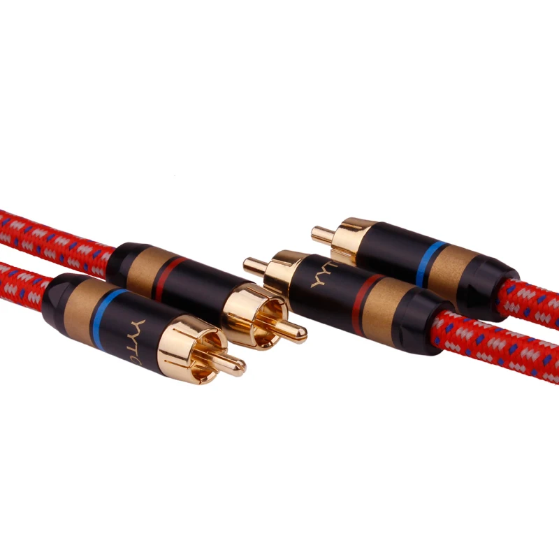 YYTCG Hi Fi RCA кабель высокое качество 4N OFC 2RCA мужской аудио усилитель CD DVD