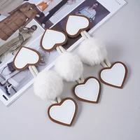 3 pairs vintage sew on toggles closure heart shaped leather pompom buckle for cape jacket shawl sewing diy apparel crafts
