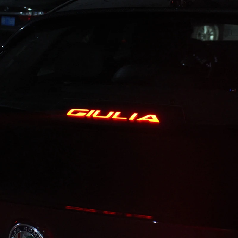 

Car high-position brake lamp light leakage plate Exterior car lamp decoration sticker For Alfa Romeo Giulia Modification