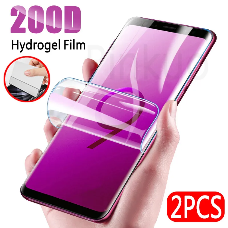 2Pcs 200D Screen Protector For Samsung Galaxy S10 S9 S8 Plus A50 Full Cover Soft Film Note 10 8 9 A30 Not Glass | Мобильные телефоны