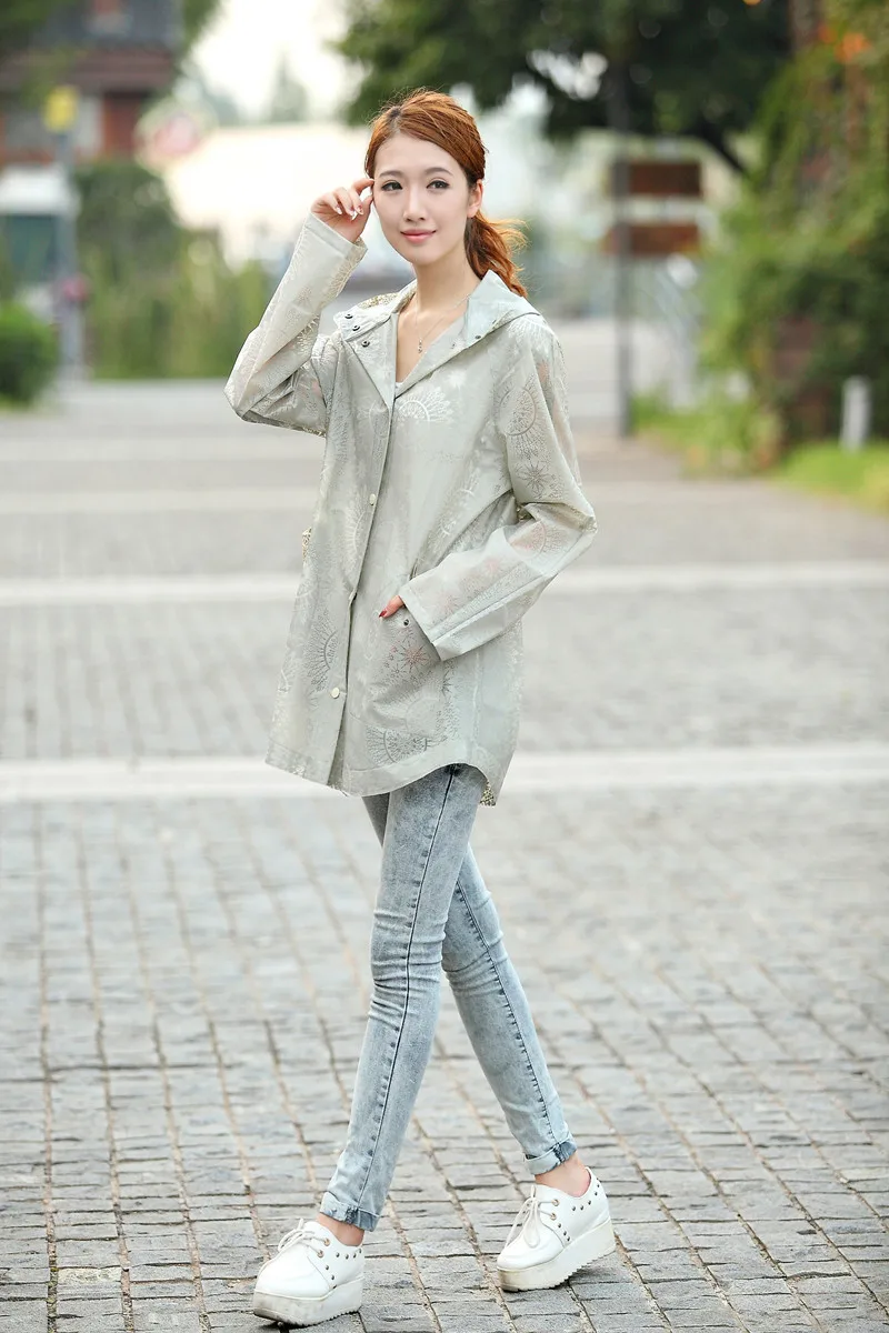 

Poncho Long Waterproof Raincoat Women Set Impermeable Rain Coat Lightweight Plaszcz Przeciwdeszczowy Female Rainwear OO50YY