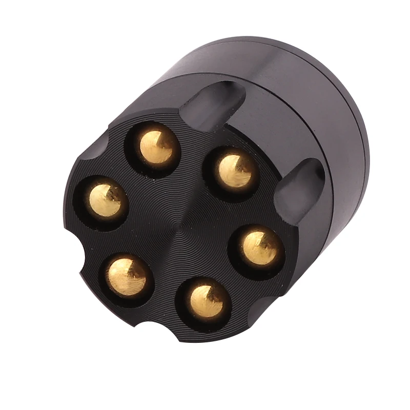 Цинковый сплав револьвер пуля измельчитель табака Травяные специи дробилка рука