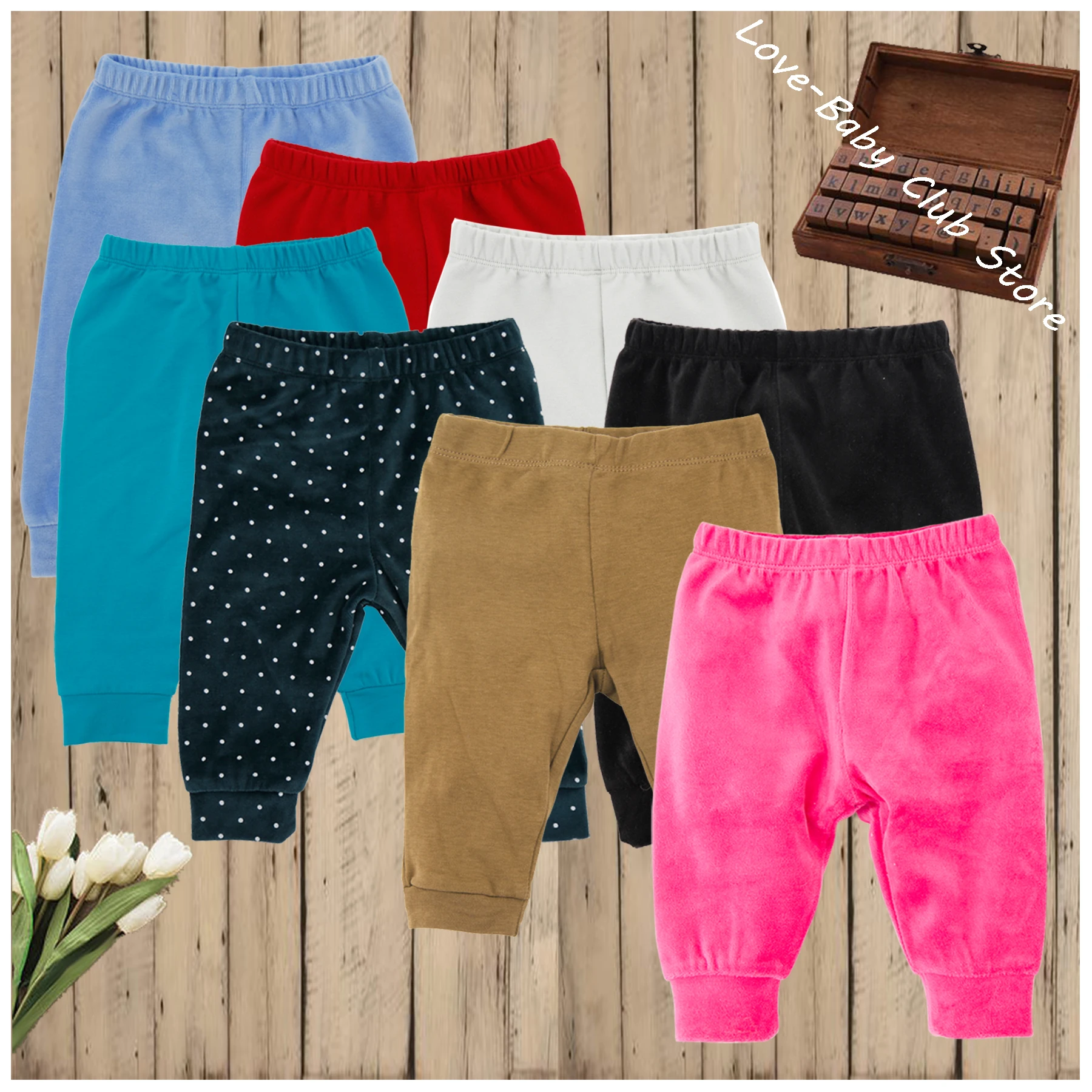 Длинные брюки для маленьких девочек и мальчиков Осень зима весенние