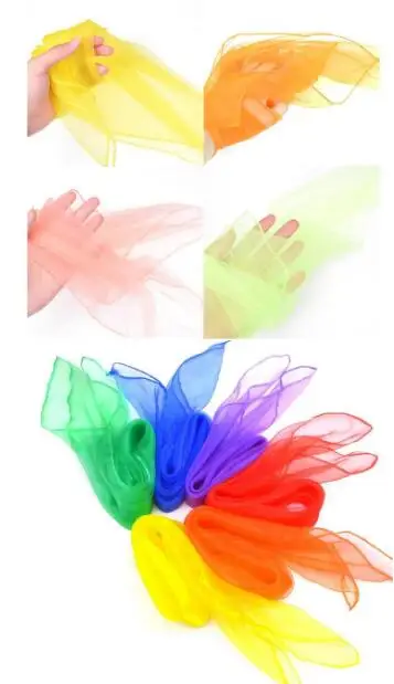 2020 Шелковый квадратный шарф женская мода 12 шт. Квадратные танцевальные шарфы для