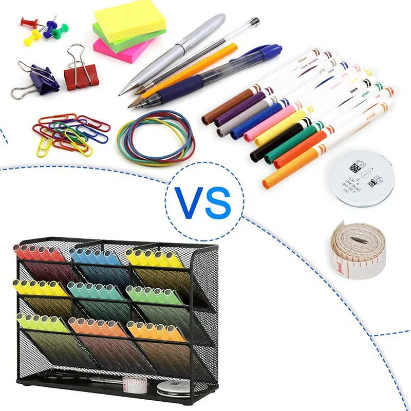 

Multifunctional Mesh Desktop Storage Bag, Large Capacity Storage Pen Holder,Home Office Storage Bag, Art Supplies