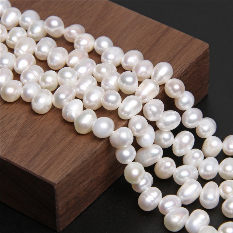 Natural Fresh Water Pearl Beads 6-7mm Oval Seed Loose DIY Women Elegant Necklace Bracelet handmade potato rice pearl beads | Украшения и