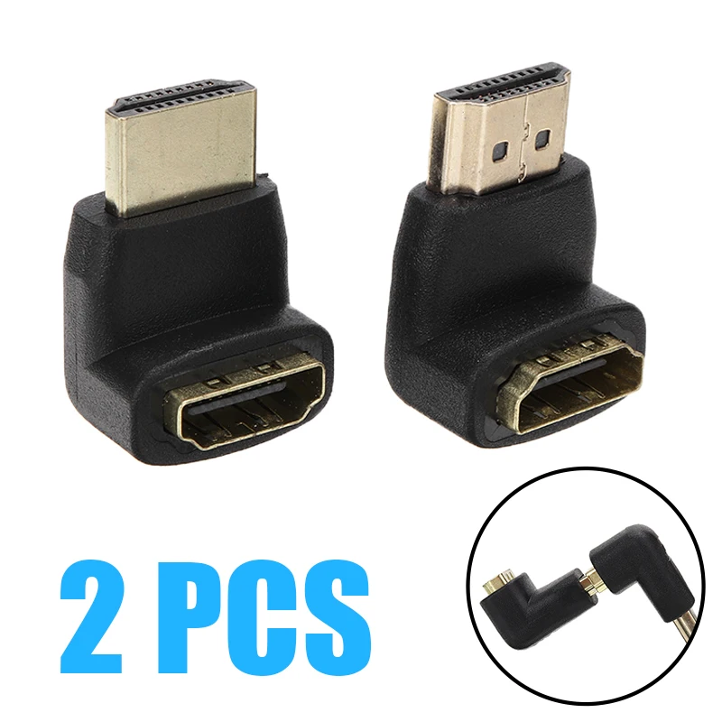2 шт. 90 градусов + 270 под прямым углом совместимому с HDMI адаптер Папа мама разъем