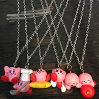 genuine action figure anime surrounding homemade cute cartoon kirby necklace japanese doll couple pendant toy