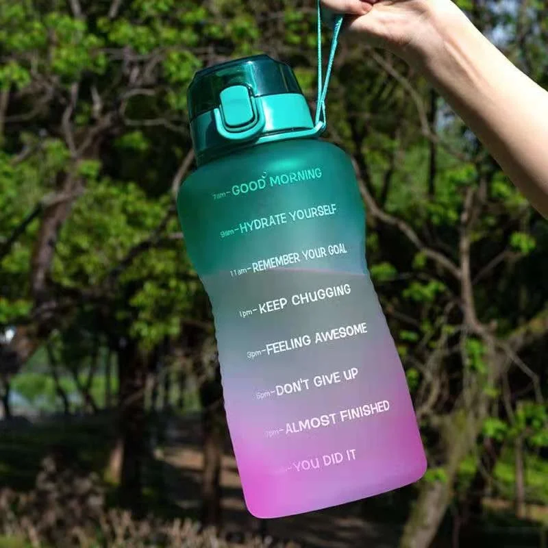 구매 SHZQ Gallon Water Bottle With Straw 3.8 & 2 리터 대용량 무료 동기 부여 견적 Time Marker Fitness Jugs