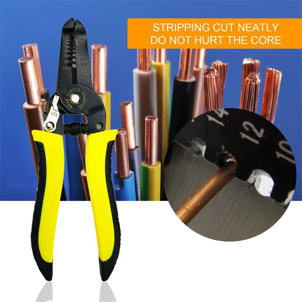 

Multi Tool 18cm Wire Stripper Cable Cutting Scissor Stripping Pliers Cutter