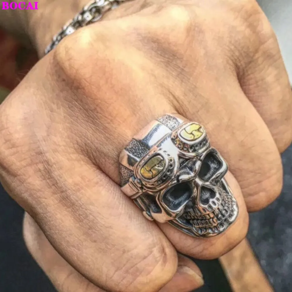 Мужские и женские кольца из серебра 2020 пробы в форме черепа|silver ring|925 sterling silver
