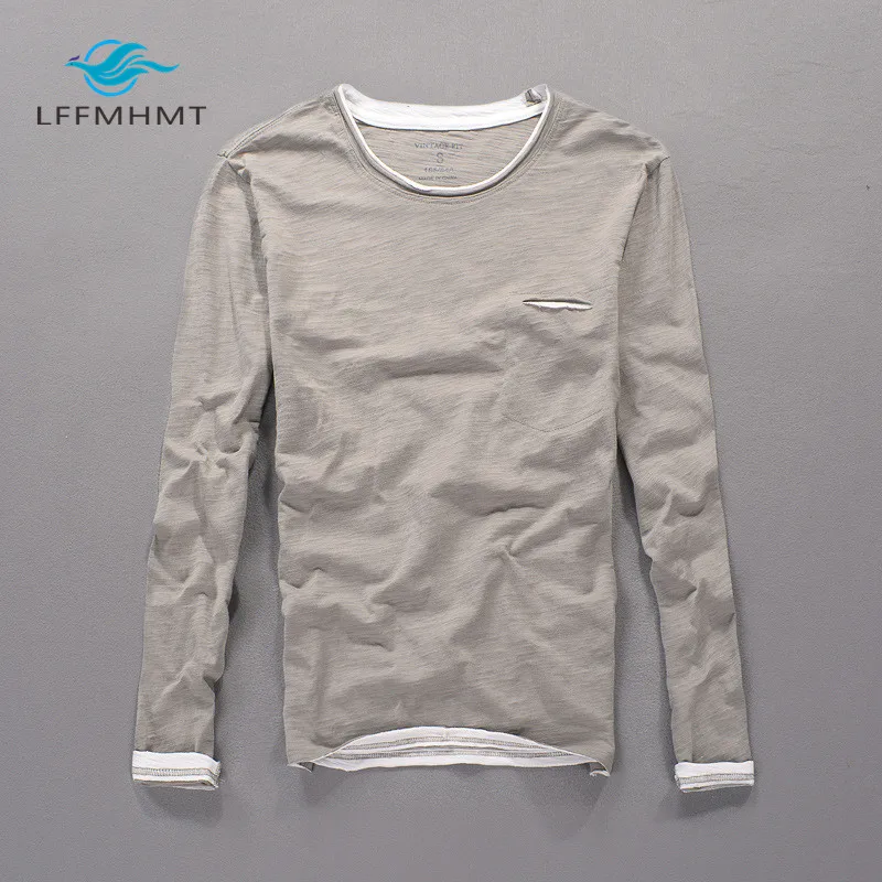 Футболка мужская из бамбука с дырками модная брендовая приталенная рубашка