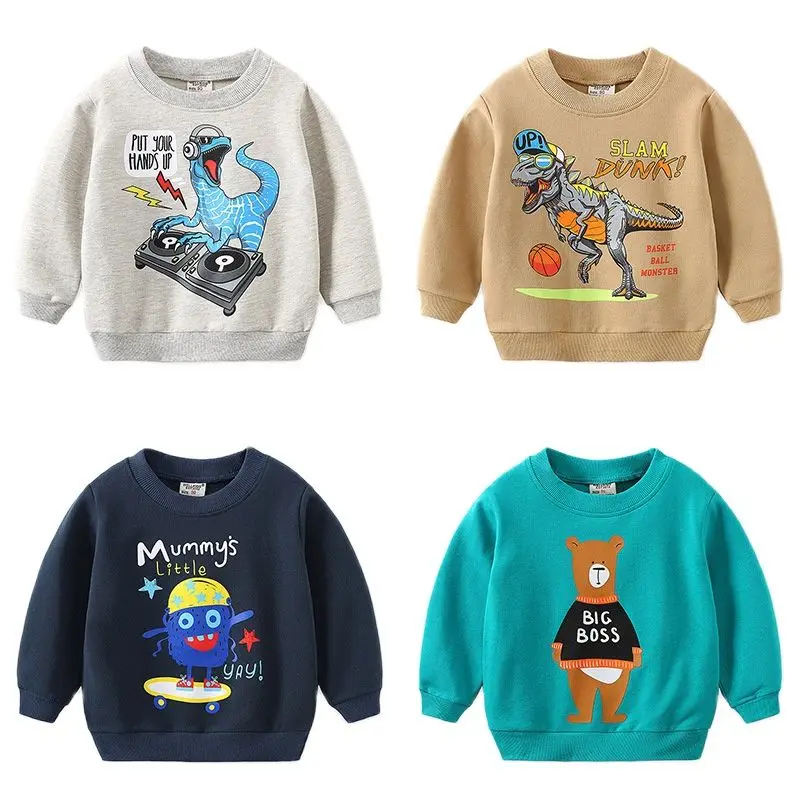 Детские свитера для мальчиков Пуловер с рисунком малышей Сезон осень зима Топы