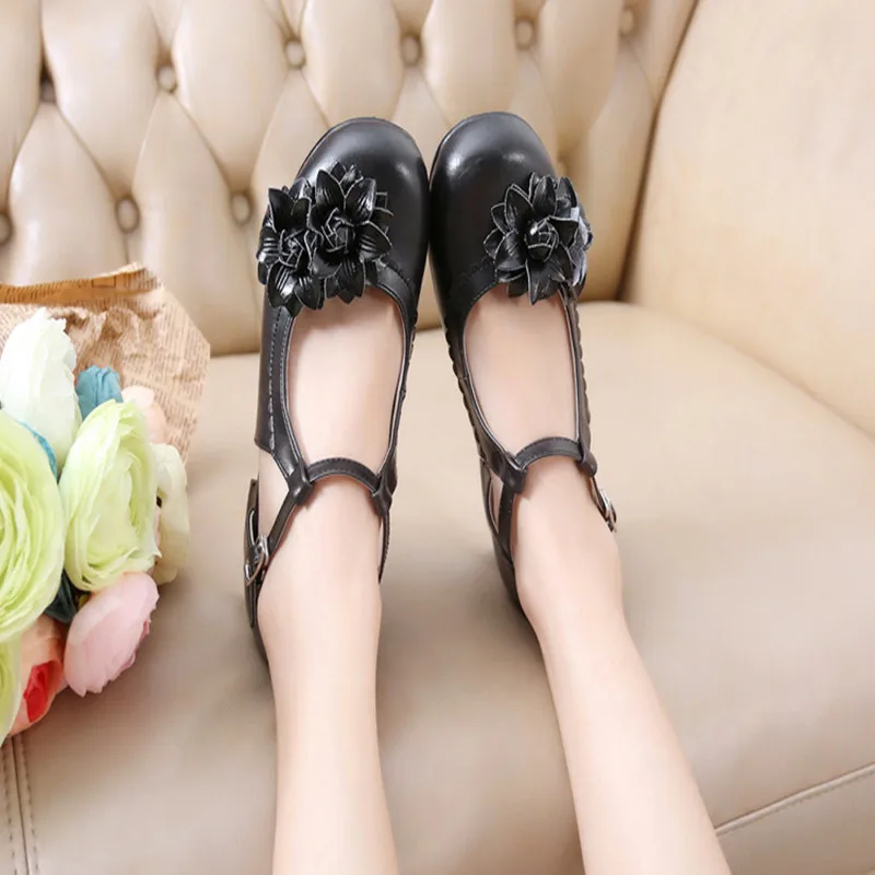 

Японские милые женские ретро сандалии с двойным жасмином олита jk на низком каблуке, милые винтажные женские сандалии в стиле «Лолита», Мила...