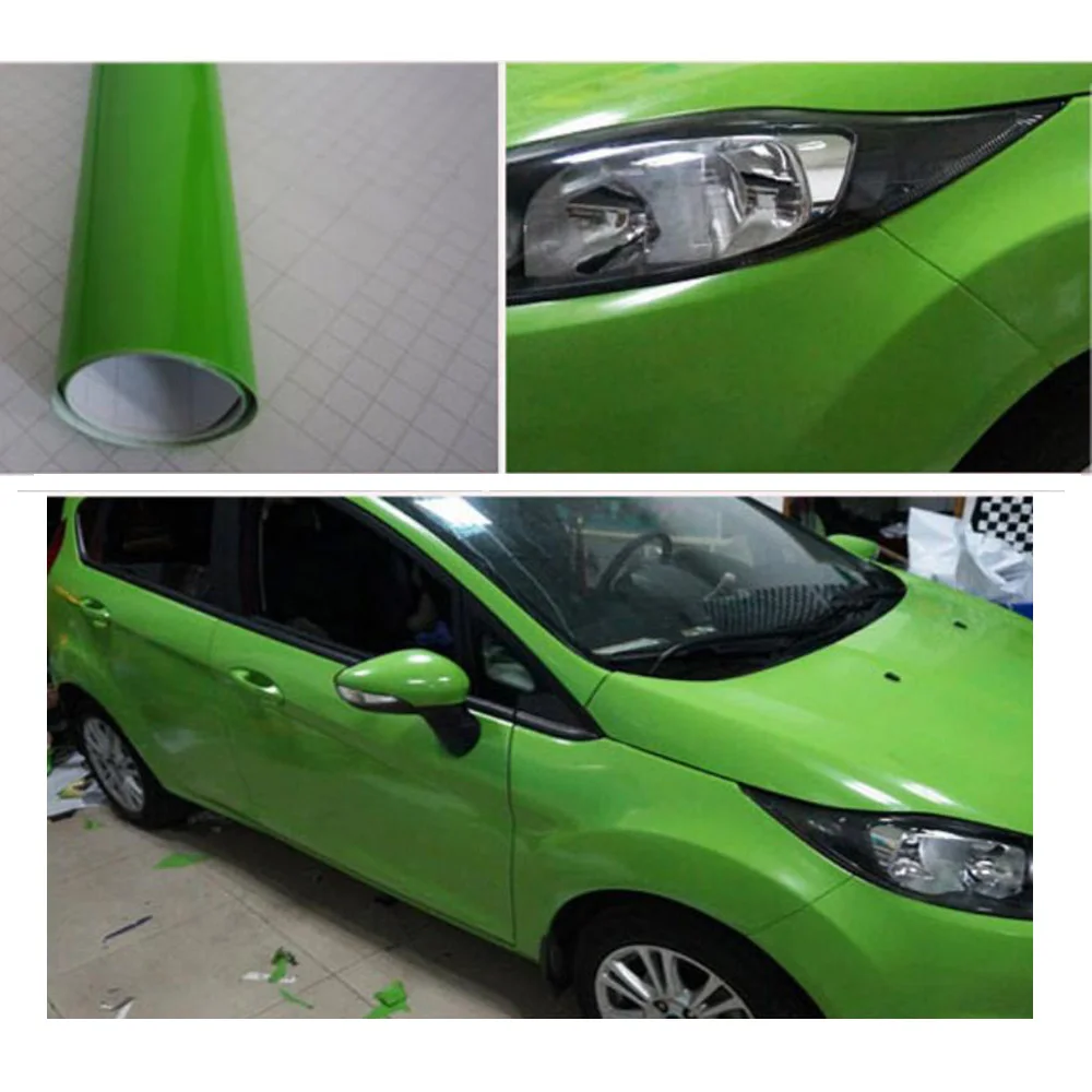

SUNICE car sticker vinyl wrap glossy green auto body exterior film decal pegatina coche self-adhensive films sticker accessories