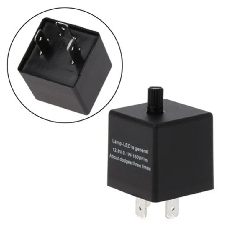 

3pins LED Flasher Relay 12V Universal Electronic Adjustable Freauency LED Turn Signal Light Blinker Flasher Relay For Car