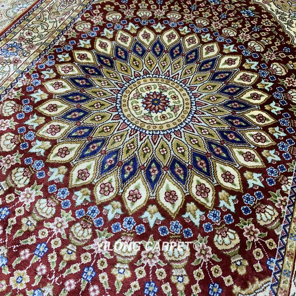 Yilong 2 'x 3' красный Шелковый персидский ковер ручной работы qum (ZQG356A)|rugged rugged|rug