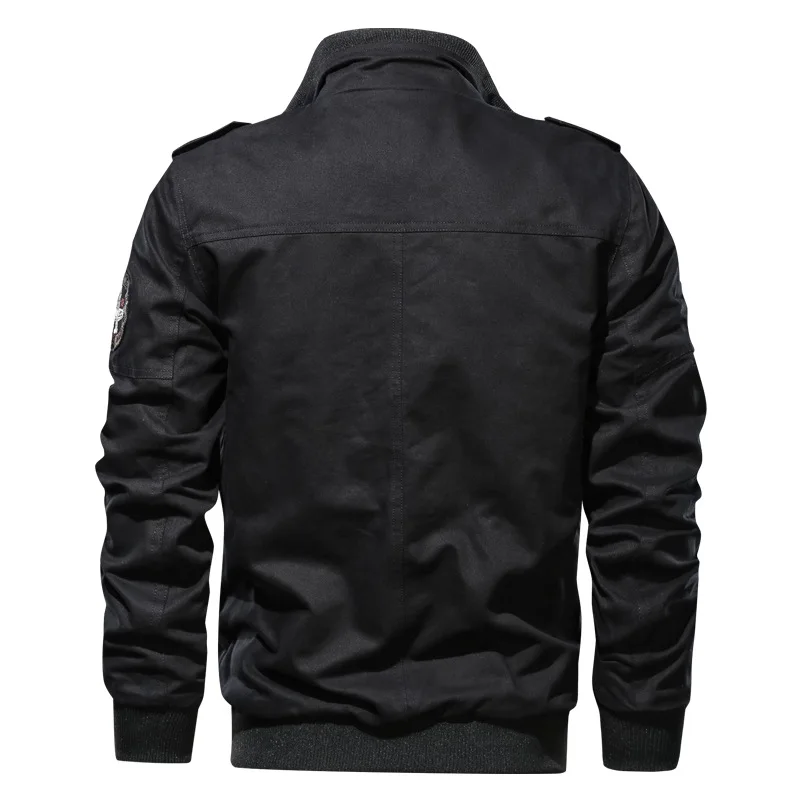 

New 5XL 6XL Men's Bomber Jacket Male Military Stand Collar Cotton Casual Jacket Coat Men Slim Fat Brand Clothing AF9962