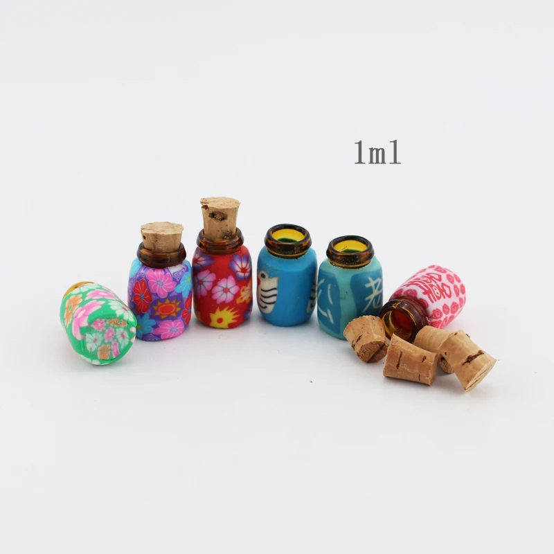 5 шт. 1 мл 2 керамический флакон Полимерная глина многоразовый парфюм ожерелье