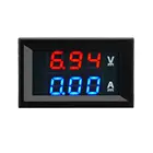 Цифровой вольтметр Амперметр постоянного тока 100 в 10 А синий + красный двойной цветной дисплей светодиодный усилитель двойной цифровой вольтметр Индикатор 2 в 1 мультиметр