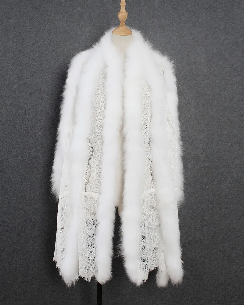 Женское белое болеро накидка из искусственного меха кружева зимняя 2019|Куртки