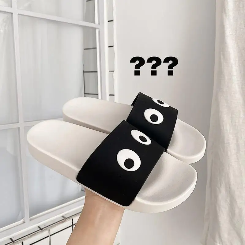 WEH мужские тапочки 2020 лето с принтом красивые глаза футболка изображением