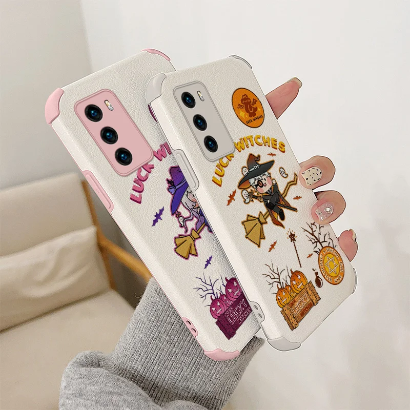 

Ins Cute Witch Shockproof Case For Huawei P40 P30 P20 Pro Lite Mate 40 30 20 Pro lite 20X Y7a P Smart 2021 Back Cover Phone Case