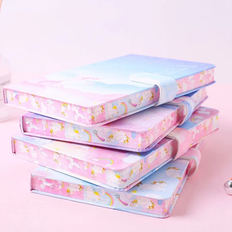 

Creative Dream Unicorn Thick Hard Shell Notebook Schedule Planner Kawaii Scrapbook Hardcover Diary Office School Supplies