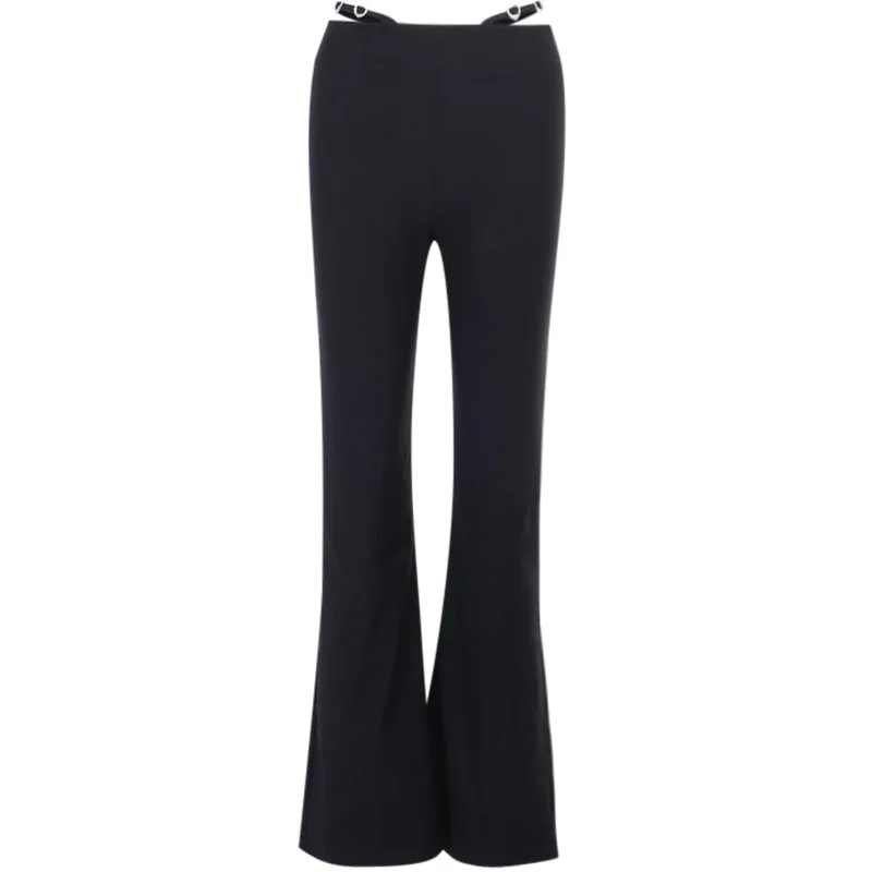 

Europe and the United States new slim micro pants oblique lanyard with love buckle and micro pants