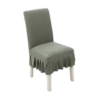 home hotel restaurant seat cover fleece skirt chair cover fabric one piece custom elastic chair cover wedding chair decor