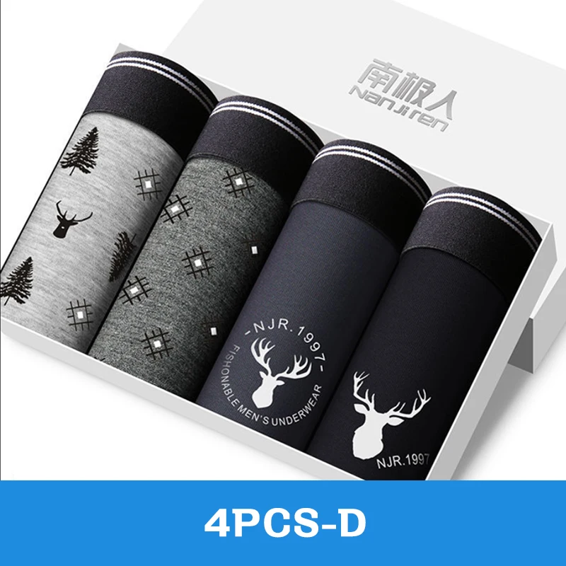 Men's Underwear Pure Cotton Graphene Antibacterial Flat Angle Breathable Loose Boxer Head Underwear Men's Shorts