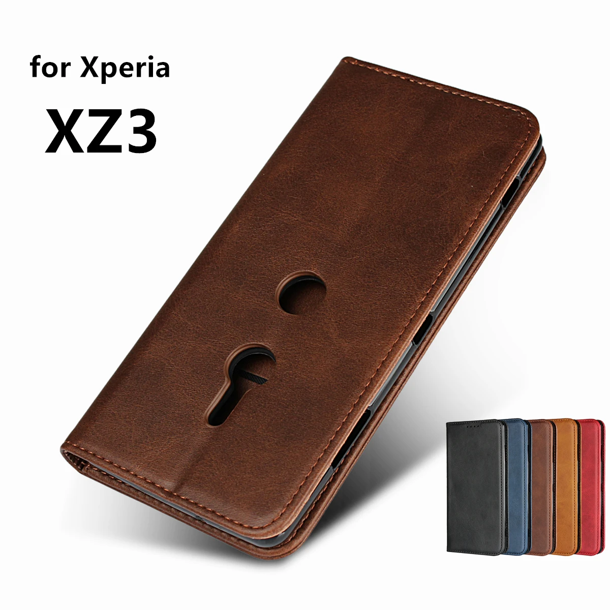 

Leather case For Sony Xperia XZ3 XZ 3 Flip case card holder Holster Magnetic attraction Cover Case XZ3 Wallet Case