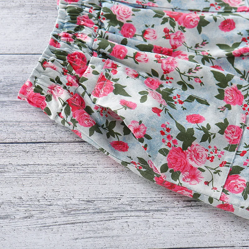

HE Hello Enjoy Baby Girls' Clothing Suits 2021 Summer Two-Piece Sleeveless Children's Suit Casual Fashion Girls Clothes Suit