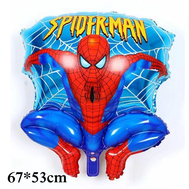 2pcs spiderman 2 шт Большой размер Человек-паук фольгированные шары Необычные 67*53 см Человек-паук гелиевые шары для игрушек подарок на день рождения вечерние шары - Цвет: 2pcs spiderman